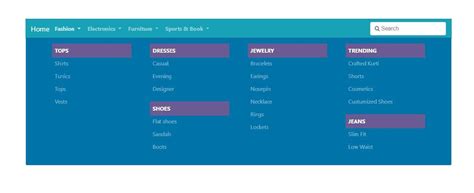 bootstrap megamenu|Bootstrap 4 Dropdown Megamenu Example.